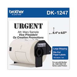 Brother DK1247 Large Shipping Labels 103mm x 164mm (4.07" x 6.4") (180 Labels)(Pack of 2)