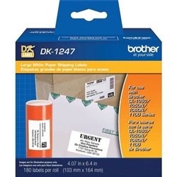 Brother DK1247 Large Shipping Labels 103mm x 164mm (4.07" x 6.4") (180 Labels)