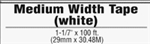 Brother DK2210 Continuous White Paper Labels 1.1" x 100' (29mm x 30.4m) (Pack of 2)