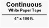Brother DK2243 Continuous White Paper Tape Labels 4" x 100' (101mm x 30.4m) (Pack of 2)