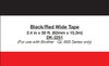 Brother DK2251 Continuous Black/Red on White Paper Labels 2.4" (62mm) x 50' (15.2m) (Pack of 2)