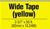 Brother DK2606 Continuous Yellow Film Tape 2.4" x 50' (62mm x 15.2m) (Pack of 2)
