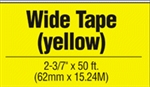 Brother DK2606 Continuous Yellow Film Tape 2.4" x 50' (62mm x 15.2m) (Pack of 2)
