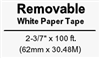 Brother DK4205 Continuous White Removable Paper Labels 2.4" x 100' (62mm x 30.4m)