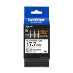 Brother HSE241 Black on White Heat Shrink Tube 0.69 in x 4.9 ft (17.7mm x 1.5m)