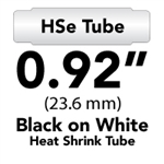 Brother HSE251 Black on White Heat Shrink Tube 0.92 in x 4.9 ft (23.6mm x 1.5m)