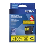 Brother LC105Y ( LC-105Y ) OEM Yellow High Yield Inkjet Cartridge