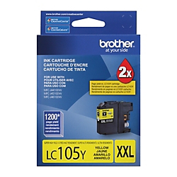 Brother LC105Y ( LC-105Y ) OEM Yellow High Yield Inkjet Cartridge