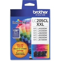 Brother LC2053PKS ( LC-2053PKS ) OEM High Yield Colour Inkjet Cartridges, Combo Pack