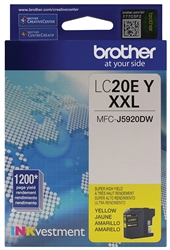 Brother LC20EY ( LC-20EY ) OEM Yellow Inkjet Cartridge