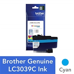 Brother LC3039C ( LC-3039C ) OEM Cyan High Yield Ink jet Cartridge