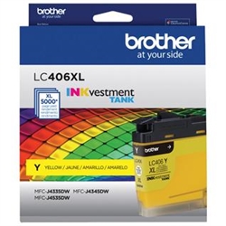 Brother LC406Y ( LC-406Y ) OEM Yellow Inkjet Cartridge