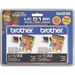 Brother LC512PKS ( LC-512PKS ) OEM Black Ink Cartridge - Dual Pack