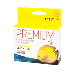 Brother LC51Y ( LC-51Y ) Compatible Yellow Ink Cartridge