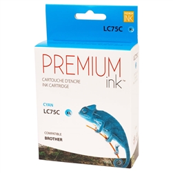 Brother LC75C ( LC-75C ) Compatible Cyan High Capacity InkJet Cartridge