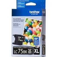 Brother LC75BK ( LC-75BK ) OEM Black High Capacity InkJet Cartridge