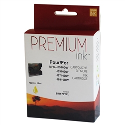 Brother LC79Y ( LC-79Y ) Compatible Yellow InkJet Cartridge