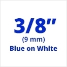 Brother MK223 Blue on White Non-Laminated Tape 9mm x 8m (3/8" x 26'2") 