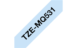 Brother TZeMQ531 Black on Pastel Blue Laminated Tape 12mm x 5m (1/2" x 16'4")