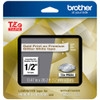 Brother TZePR234 Gold on Glitter White Laminated Tape for Indoor and Outdoor Use 12mm x 5m (1/2" x  16'4") 