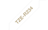Brother TZeR234 Gold on White Ribbon Labelling Tape 12mm x 4m (1/2" x 13') 