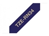 Brother TZeRN34 Gold on Navy Ribbon Labelling Tape 12mm x 4m (1/2" x 13') 