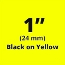 Brother TZESL651 Black on Yellow Self-Laminating Tape 24mm x 8m (1" x 26'2")