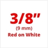 Brother TZe222 Red on White Laminated Tape for Indoor and Outdoor Use 9mm x 8m (3/8" x 26'2")  (Pack of 2)
