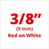 Brother TZe222 Red on White Laminated Tape for Indoor and Outdoor Use 9mm x 8m (3/8" x 26'2") 