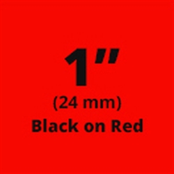 Brother TZe451 Compatible Black on Red Laminated Tape for Indoor and Outdoor Use 24mm x 8m ( 1" x 26'2") 