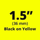 Brother TZe661 Black on Yellow Laminated Tape for Indoor and Outdoor Use 36mm x 8m (1 1/2" x 26'2") 