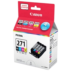 Canon CLI271 Combo ( CLI-271 Combo ) ( 0390C006 ) OEM Colour Value Pack includes Black, Cyan, Magenta and Yellow
