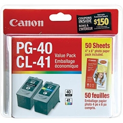 Canon PG40 / CL41 ( 0615B010 ) OEM Black/Colour Value Pack