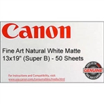 Canon Fine Art Natural White Matte Paper 13" x 19'" - 50 Sheets (230 gsm) - 0850V060