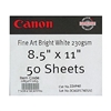 Canon Fine Art Bright White Matte Paper (230 gsm) for Inkjet 8.5" x 11" - 50 Sheets (230gsm) - 0865V065 