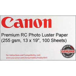Canon Premium RC Photo Luster Paper 13" x 19" - 100 Sheets (255gsm) - 0870V874 
