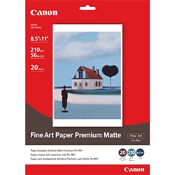 Canon Fine Art Paper Premium Matte Paper 8.5" x 11" - 20 Sheets - 1263B004