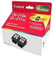 Canon CL211XL / PG210XL ( 2973B008 )  OEM Black/Colour High Yield Ink Cartridges, Combo Pack