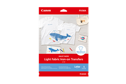 Canon Light Fabric Iron-On Transfers, 8.5" x 11" Transfer Sheets (+2 Parchment Sheets) (4004C004 ) 