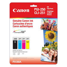Canon PGI250 / CLI251 ( 6497B009 ) OEM Black & Colour Combo Pack