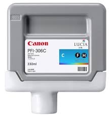 Canon PFI306C ( PFI-306C ) ( 6658001 ) OEM Cyan Inkjet Cartridge