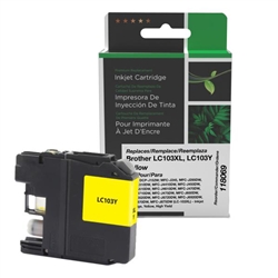 Clover Imaging 118069 ( Brother LC103Y ) ( LC-10Y ) RemanufacturedYellow High Yield Inkjet Cartridge