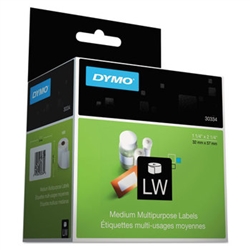 Dymo LW Multi-Purpose Labels, Medium 2 1/4" x 1 1/4" (1000 Labels Per Roll, 1 Roll Per Box) - 30334