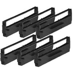 Epson 8750 ( ERC-04 ) Compatible Black Printer Ribbons ( Pack of 6 )  for the Epson FX 70 / 80 / 85 / 86 / 90 / 850 / 870 / 880 , MX 70 / 80 / 85 / 86 / 86e / 90 / 850 / 870 / 880 , RX 70 / 80 / 85 / 86 / 86e / 90 / 850 / 870 / 880 , LX 300/ 800 / 810 