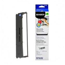 Epson S015631 OEM Black Fabric Printer Ribbon for the LX300/LX350