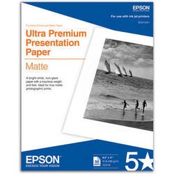 Epson Ultra Premium Presentation Paper for Inkjet 8.5" x 11" (Letter) - 50 sheets - S041341