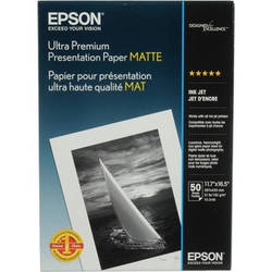 Epson Enhanced Matte Paper for Inkjet 11.7" x 16.5" (A3) - 50 Sheets - S041343