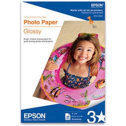 Epson Photo Paper Glossy - Borderless - S042038, 4 x 6 (100 sheets) 