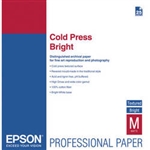 Epson Cold Press Bright Textured Matte Paper 17" x 22" - 25 Sheets - S042311