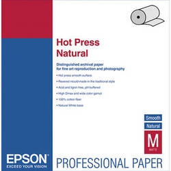 Epson Hot Press Natural Smooth Matte Archival Paper 17" x 50' Roll - S042323